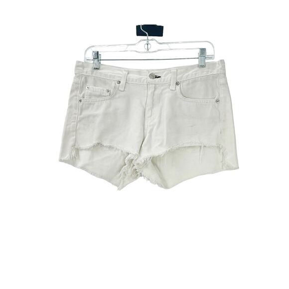 Rag & Bone Vintage Cut Off Jean Shorts Rigid Denim White Size 25 NWT - Picture 5 of 13